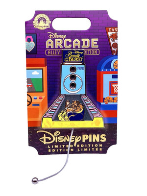 Disney Parks Exclusive Arcade Alley Bowler Edition Pin 2024 Beauty & The Beast