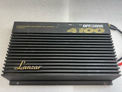 Old School Lanzar Opti Drive 4100 4 Channel MADE IN USA Vintage Car Cheater Amp!