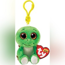TY Turbo Turtle Clip Plush Keychain Beanie Boo Green Turtle 2023