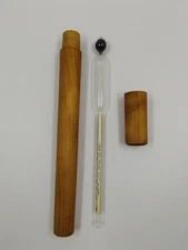 Vintage Proof And Tralles Scales Hydrometer With Wood Case Germany Free Shipping