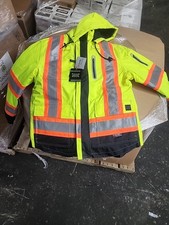 Tough Duck S18711 Men's Hi-Vis 4-In-1 Safety Jacket, 300D Ripstop, 100 size m