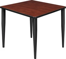 Kahlo Tapered Breakroom Table, 30", Cherry/Black