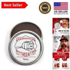 Extra Strong Hold Beard & Mustache Wax - 1oz All-Weather Formula, Dye-Free