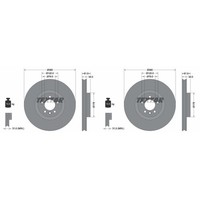 2X Textar Pro+ Bremsscheiben 380Mm InnenbelÜFtet Vorne Passend FüR Land Rover RA