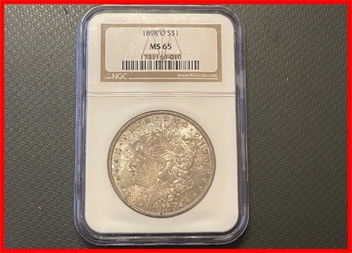 1898 O Morgan Silver Dollar NGC MS65