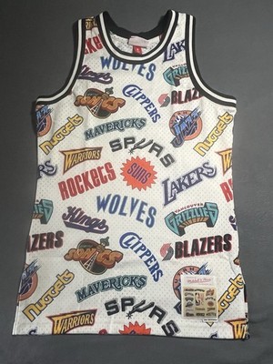 Mitchell & Ness Jersey Men SMALL All Over Western NBA Basketball (Tiny Stain)