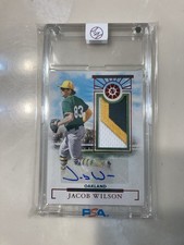 2024 PANINI BOYS OF SUMMER JACOB WILSON AUTO JERSEY NUMBER TRI COLOR 27/49