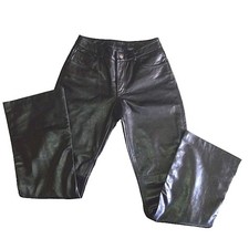 Vintage Express Genuine Leather 5 Pocket Denim Style Pants size 1/2