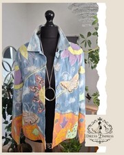 Indigo Moon Jacket Size M 12 14 16 Womens Denim Folk Fairycore Whimsical Boho