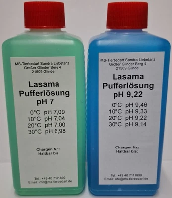 Lasama Pufferlösung / Eichlösung Set je 100 ml pH7 + pH9,22, Kalibrierlösung