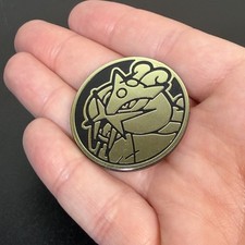 Pokemon TCG Raikou Plastic Coin Gold & Black - Official Legendary Dog Game Flip