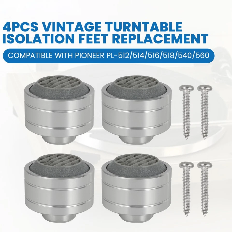 Repuesto de pies tocadiscos para Pioneer PL-518 PL-540 PL-560 PL-512 PL-514 PL-516 Foto 3 de 4