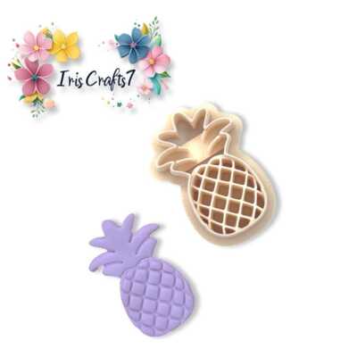 Ananas für Polymer Clay Cutter | 3D-gedrucktes Tonwerkzeug | IrisCrafts7 UK