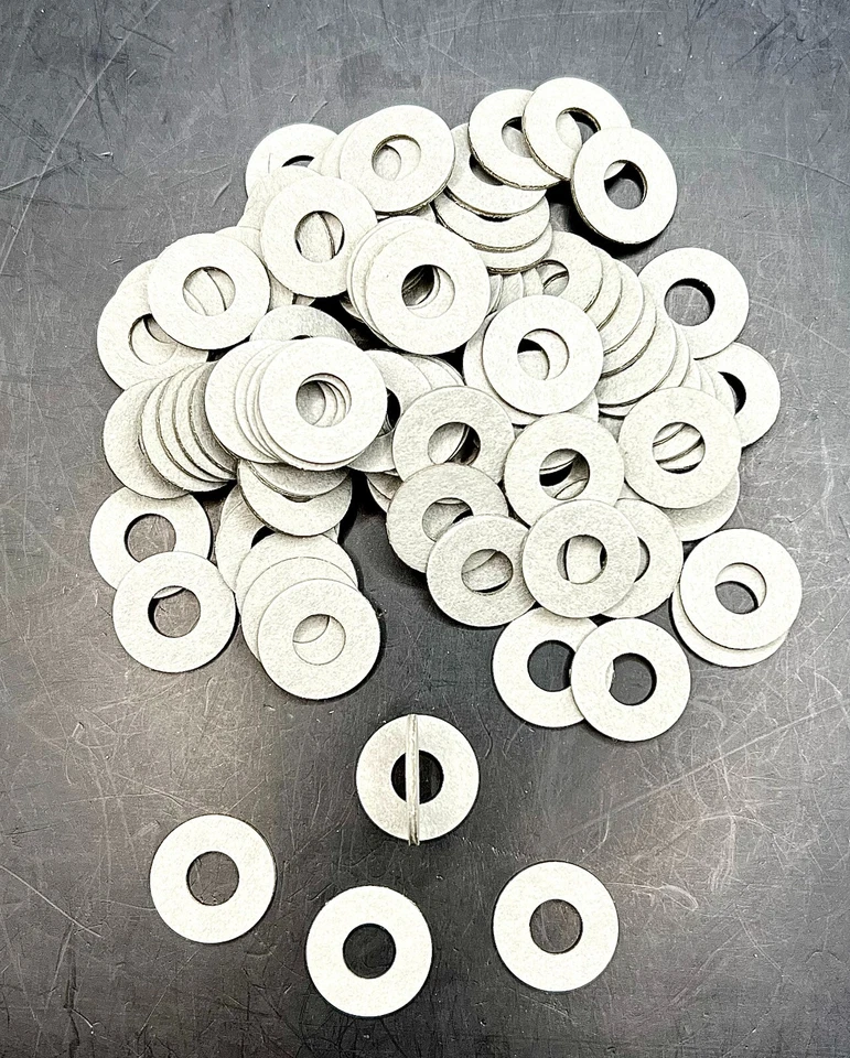 100 arandelas de núcleo de bobina de fibra gris para máquina de tatuaje, piezas de aglutinante, piezas de alambre EE. UU. Foto 2 de 3