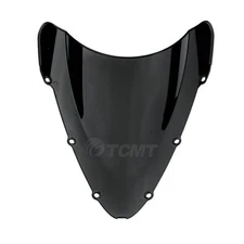 Black Dual Bubble Windshield Windscreen Fit For Honda CBR600 F4i 2001-2008 2007