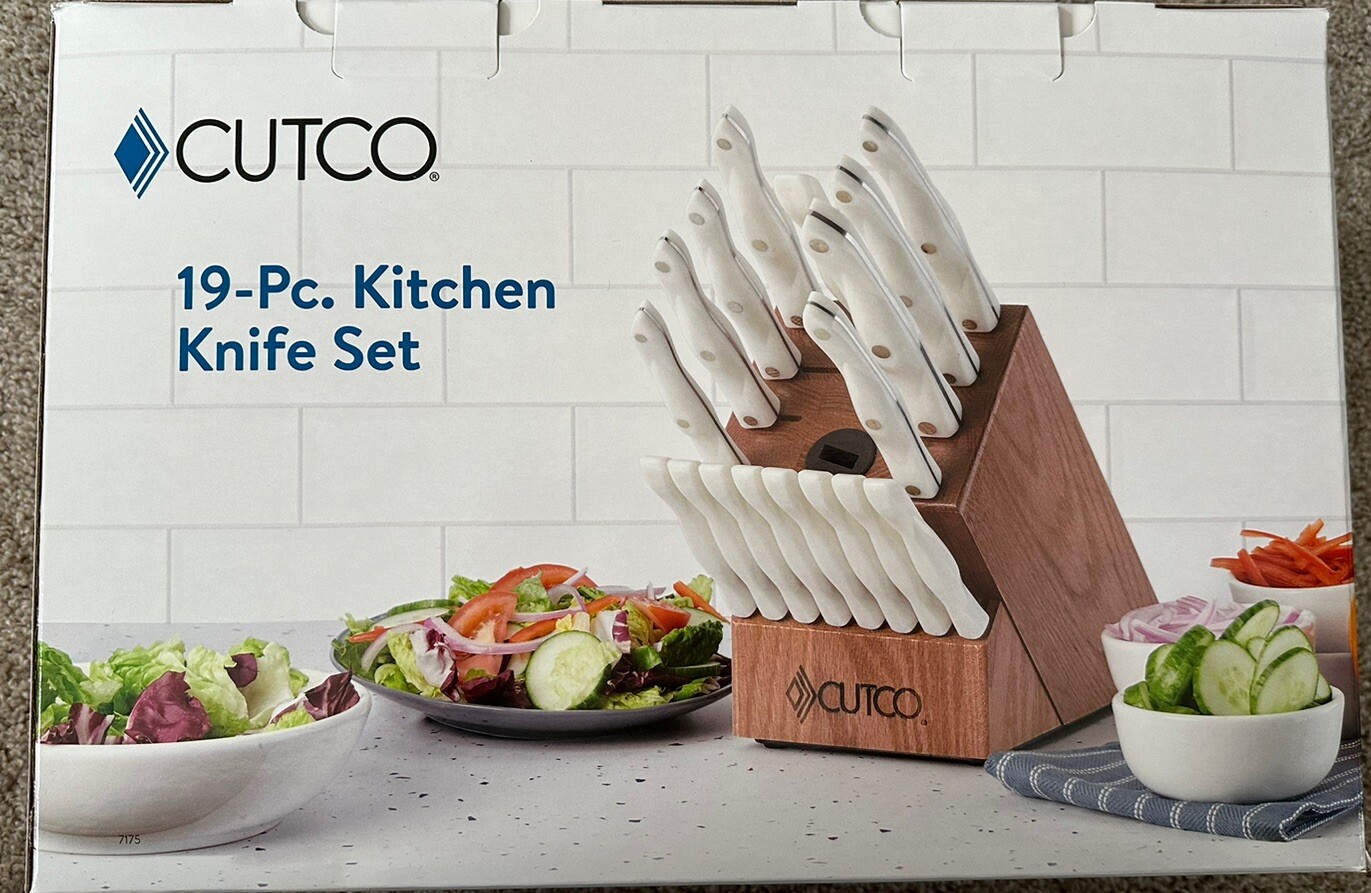 Cutco 19 Piece Kitchen Knife Set Pearl with Lifetime Warranty New Sealed box eBay