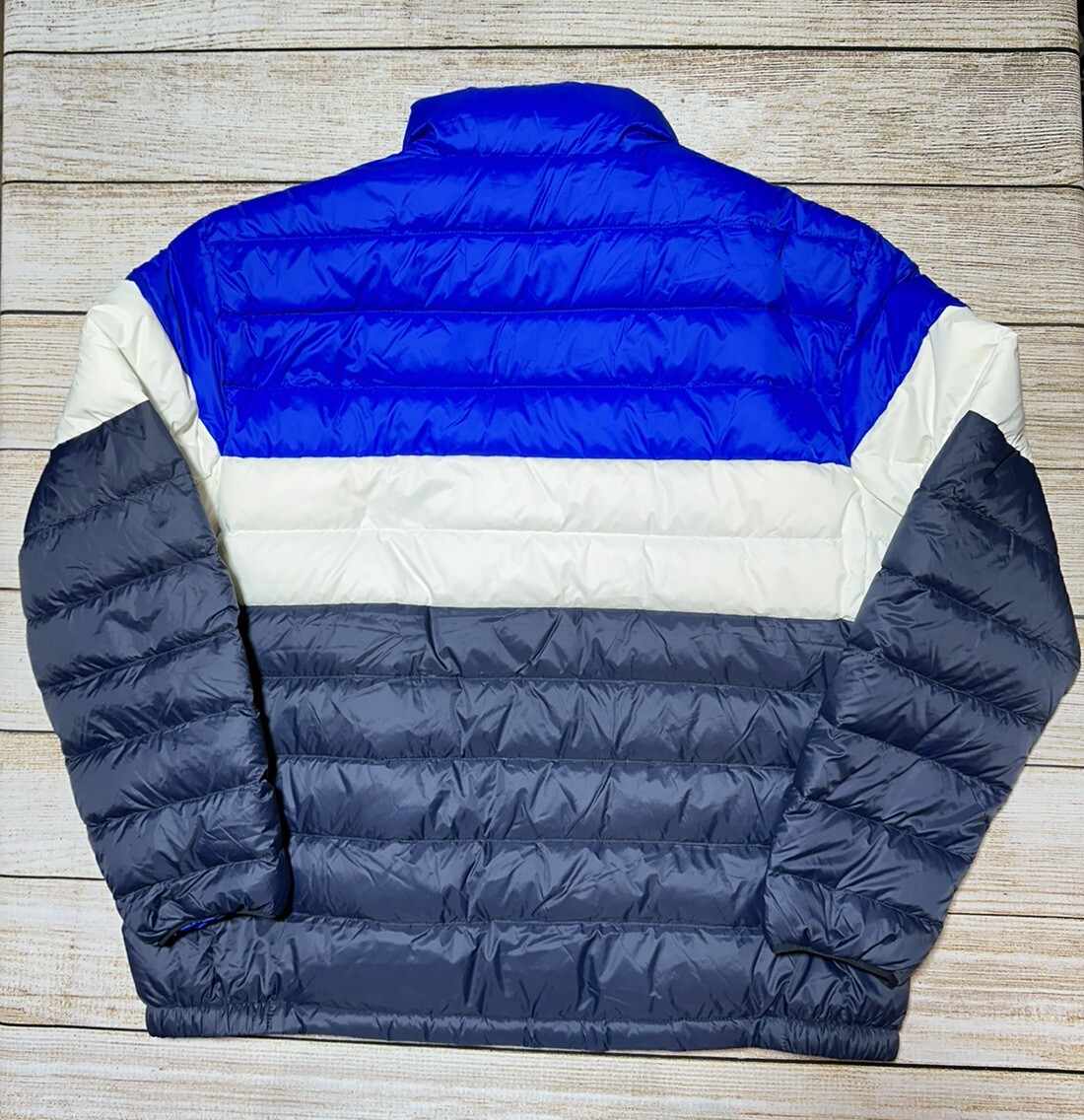 Polo Ralph Lauren XXL Packable Down Puffer Jacket w/ no hood - Royal/White/Navy