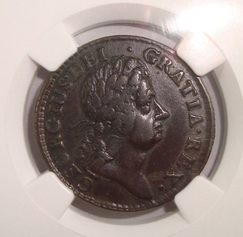 1723 Wood's Hibernia Colonial Halfpenny Ngc Xf40