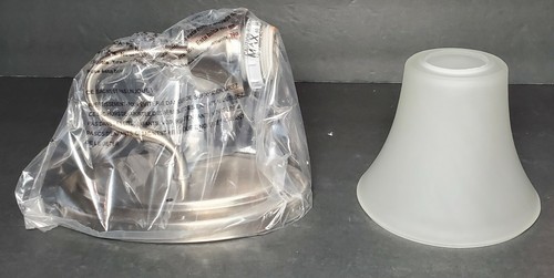 Sea Gull Lighting Holman Wall/Bath Sconce, Brushed Nickel Satin Glass 41806-962 - Picture 4 of 4