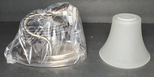 Sea Gull Lighting Holman Wall/Bath Sconce, Brushed Nickel Satin Glass 41806-962 - Picture 4 of 4