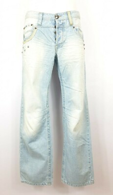 H23) VSCT Designer Herren Jeans Hose2befree Gr W32L32 Neu Blau Clubwear Nieten