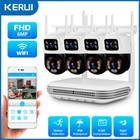 Kerui 4K 8Ch Alarm Security Camera System Kit H.265+ 6Mp Nvr Outdoor Cctv Home