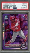BB - 2022 Bowman Chrome Sapphire - Purple /25 - #BCP-83 - R. Quintana - PSA 10