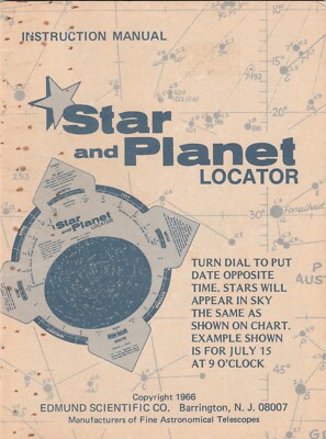 Edmund Scientific Co The Star And Planet Locator Instruction
