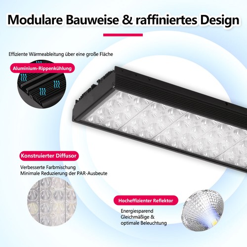 PopBloom Illuminazione Led Acquario Acqua di Mare Led per 24"" 48"" Reef Coral Aquarium - Foto 9 di 14