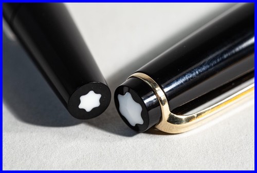 Montblanc N°32 Piston Filler IN Black & Gold With Ob 585 14c Gold Intarsiafeder - 第 6/7 張圖片