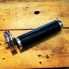 Double Wheel Brass Kaleidoscope Leather Grip Marine Collectible Telescope
