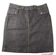 TOMMY HILFIGER Denim Skirt Pockets SIZE 4 Dark Blue EUC