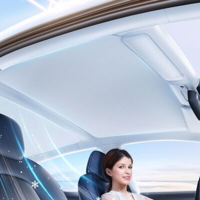 Glass Roof Sunshade Foldable Top Window UV Protection Fit For Tesla Model Y
