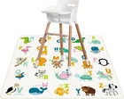 High Chair Splash Floor Mat, 43.3 Waterproof Washable Anti Slip Splash Mat with
