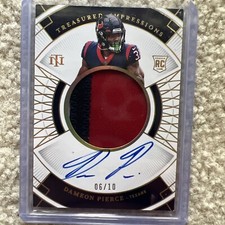 2022 Panini National Treasures Dameon Pierce on card Auto  Gold Rookie 6/10