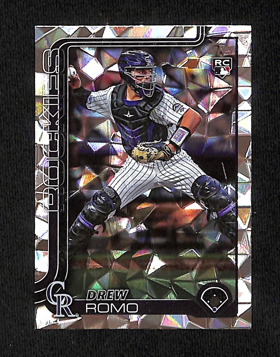 2025 Topps Series 1 Drew Romo Diamante Foil #296 RC Colorado Rockies
