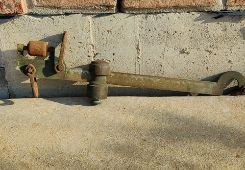 Howe Mercantile Scale Beam, Antique, Brass, 20 Inch Long, Hang And Use! - Picture 6 of 10
