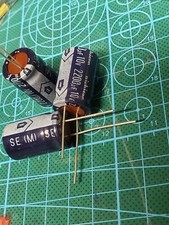 10 pcs NOS Nichicon 2200uF 10V SE M Axial Electrolytic Capacitors