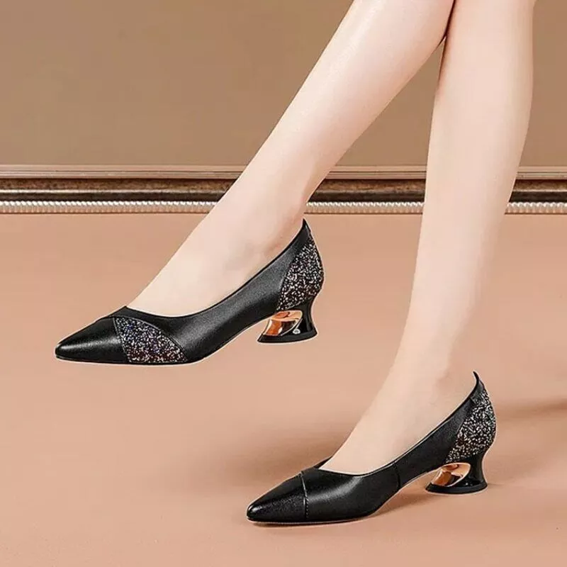 Buy Women's Leather Classic Platform Mid Heel Mary Jane Square Toe Oxfords Dress  Shoes Online at desertcartINDIA