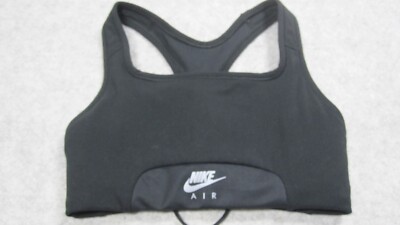Nike Bra Womens XS Black 2.0 Center Swoosh Logo Racer Back Activewear Athleisure