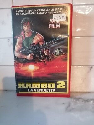 RAMBO FIRST BLOOD PART 2  ITALIAN VHS BIG BOX EX RENTAL /ITALIAN AUDIO