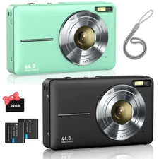 Digital Camera 1080P Point & Shoot 44MP Full HD 16X Zoom for Boys Girls Teens US