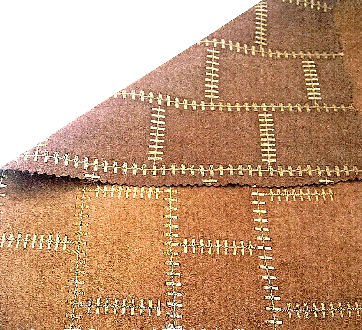 LUXE FAUX DAIM MID BRONDÉ DESIGN UNIQUE FABRIQUÉ EN ITALIE POUR GUCCI C39