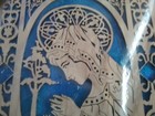 Handmade Mary Saw Scroll Wood Madonna Carving Picture Folk Art — photo 3