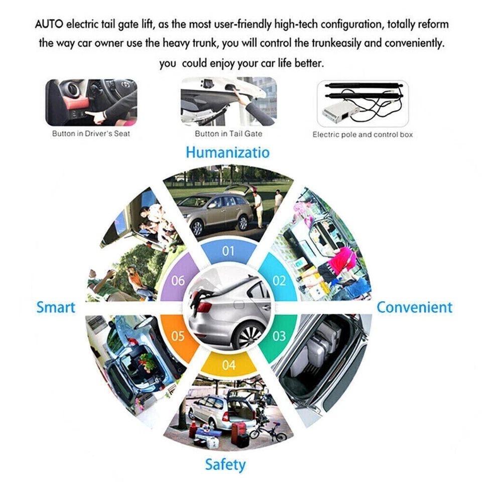 Sistema de puerta trasera eléctrico TailGate compatible con sensor de pie Infiniti QX30 2018-2023 Foto 3 de 4