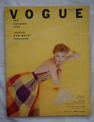 1951 April 15 - Vogue Mag   Vintage Original   Clifford Coffin Jean Patchett