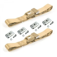  1975 - 1978 Standard 2pt Tan Belt Kit w/Brackets-2 Belts