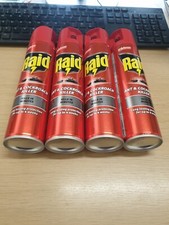 RAID LONG LASTING ANT & COCKROACH KILLER SPRAY 300ML X4 (JUST £19.49) FREE POST