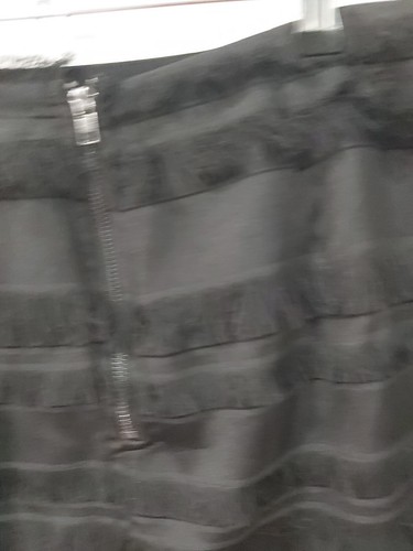 Luvalot Womens Black Fringed Mini Skirt Lined Size 12 NWT (1267) - Picture 3 of 4