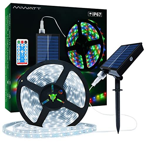 Strisce LED Solari MIWATT 10m Impermeabili per Feste Giardino IP67